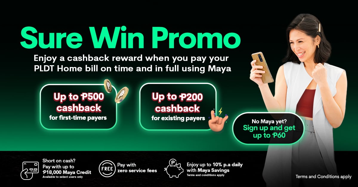 Pay A PLDT Bill, Get Up To P500 Cashback!